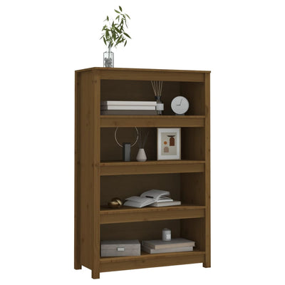 Kirjahylly hunajanruskea 80x35x126 cm täysi mänty