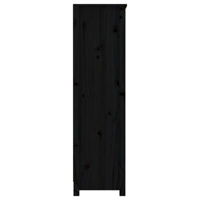 Kirjahylly musta 80x35x126 cm täysi mänty