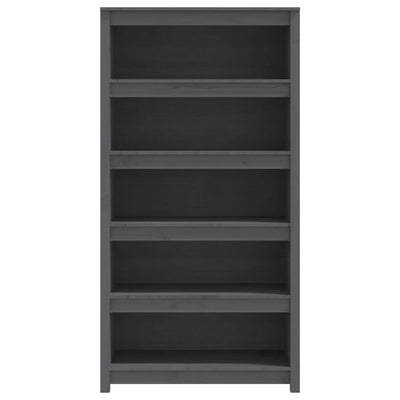 Kirjahylly harmaa 80x35x154 cm täysi mänty