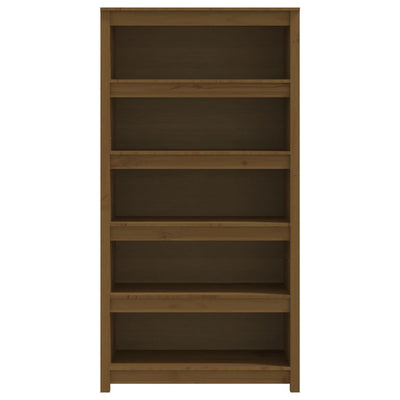 Kirjahylly hunajanruskea 80x35x154 cm täysi mänty