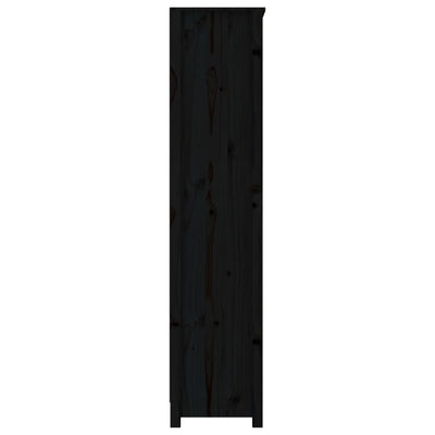 Kirjahylly musta 80x35x154 cm täysi mänty