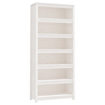 Kirjahylly valkoinen 80x35x183 cm täysi mänty