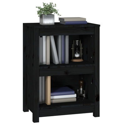 Kirjahylly musta 50x35x68 cm täysi mänty