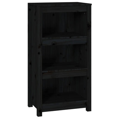 Kirjahylly musta 50x35x97 cm täysi mänty