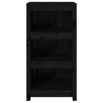 Kirjahylly musta 50x35x97 cm täysi mänty