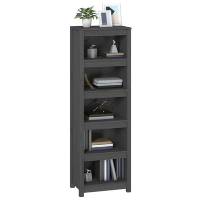 Kirjahylly harmaa 50x35x154 cm täysi mänty