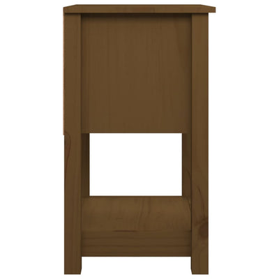 Yöpöydät 2 kpl hunajanruskea 40x35x61,5 cm täysi mänty