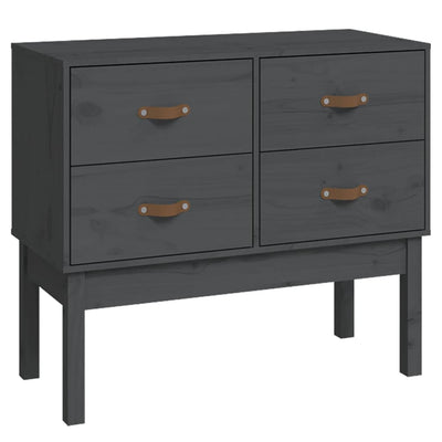 Konsolikaappi harmaa 90x40x78 cm täysi mänty