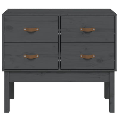 Konsolikaappi harmaa 90x40x78 cm täysi mänty