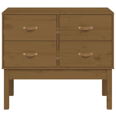 Konsolikaappi hunajanruskea 90x40x78 cm täysi mänty