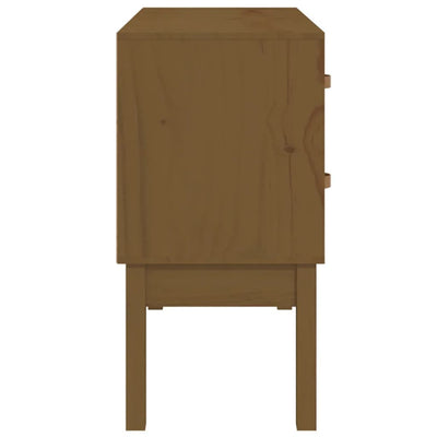 Konsolikaappi hunajanruskea 90x40x78 cm täysi mänty