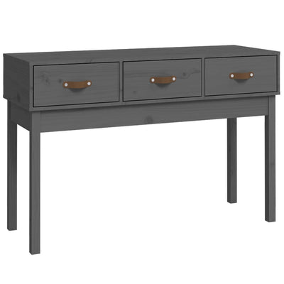 Konsolipöytä harmaa 114x40x75 cm täysi mänty