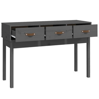 Konsolipöytä harmaa 114x40x75 cm täysi mänty