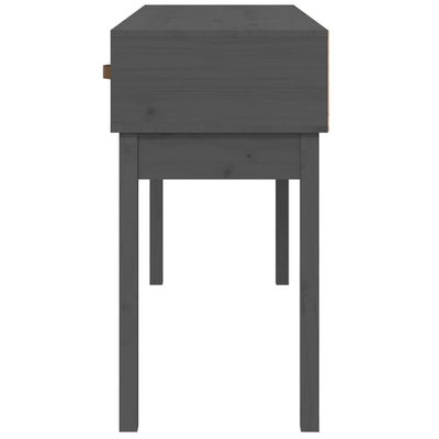 Konsolipöytä harmaa 114x40x75 cm täysi mänty