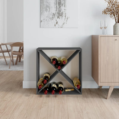 Viinikaappi harmaa 62x25x62 cm täysi mänty
