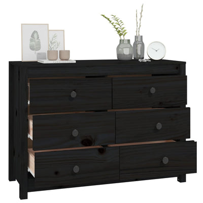 Senkki musta 100x40x72 cm täysi mänty