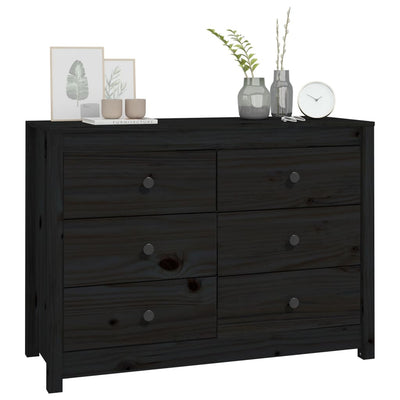 Senkki musta 100x40x72 cm täysi mänty
