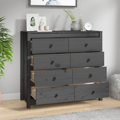Senkki harmaa 100x40x90 cm täysi mänty