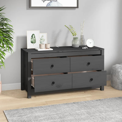 Senkki harmaa 100x40x54 cm täysi mänty