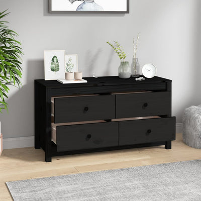 Senkki musta 100x40x54 cm täysi mänty