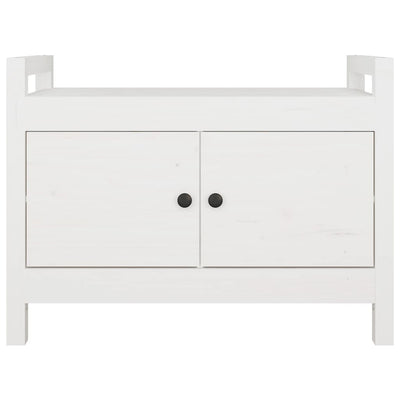 Valkoinen eteisen penkki Garofina 80x40x60cm (mänty)