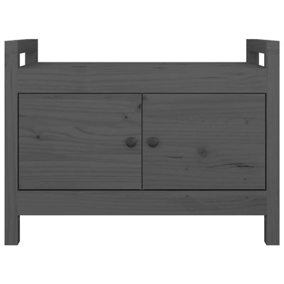 Eteisen penkki harmaa 80x40x60 cm täysi mänty