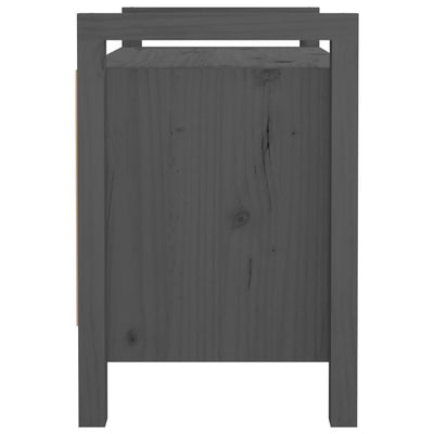 Eteisen penkki harmaa 80x40x60 cm täysi mänty