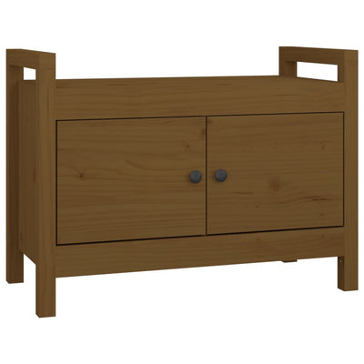 Eteisen penkki hunajanruskea 80x40x60 cm täysi mänty