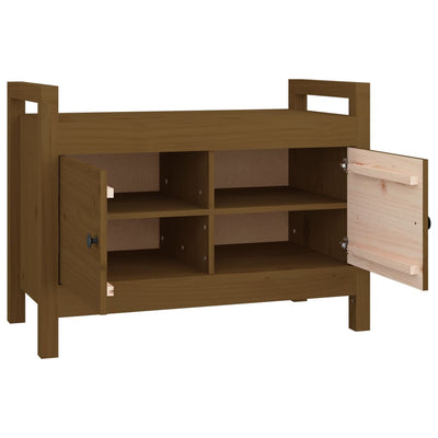 Eteisen penkki hunajanruskea 80x40x60 cm täysi mänty