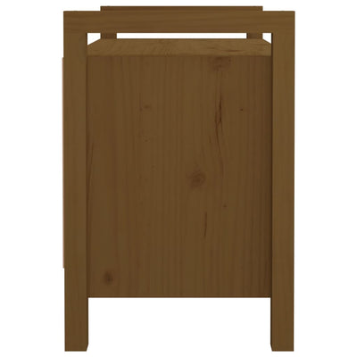 Eteisen penkki hunajanruskea 80x40x60 cm täysi mänty