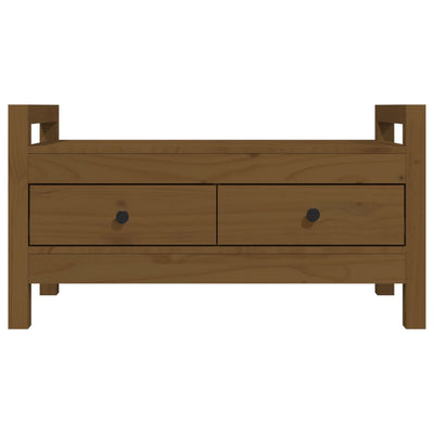 Hunajanruskea eteisen penkki Garofina 80x40x43cm (mänty)