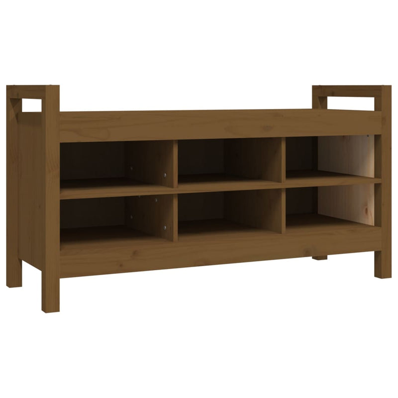 Hunajanruskea eteisen penkki Garofina 110x40x60cm (mänty)