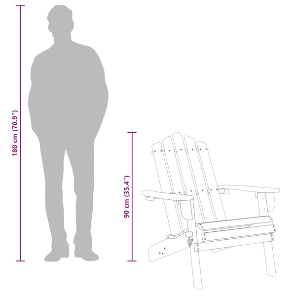 Puutarhan adirondack tuolit Luverne (2 kpl akasiapuu)