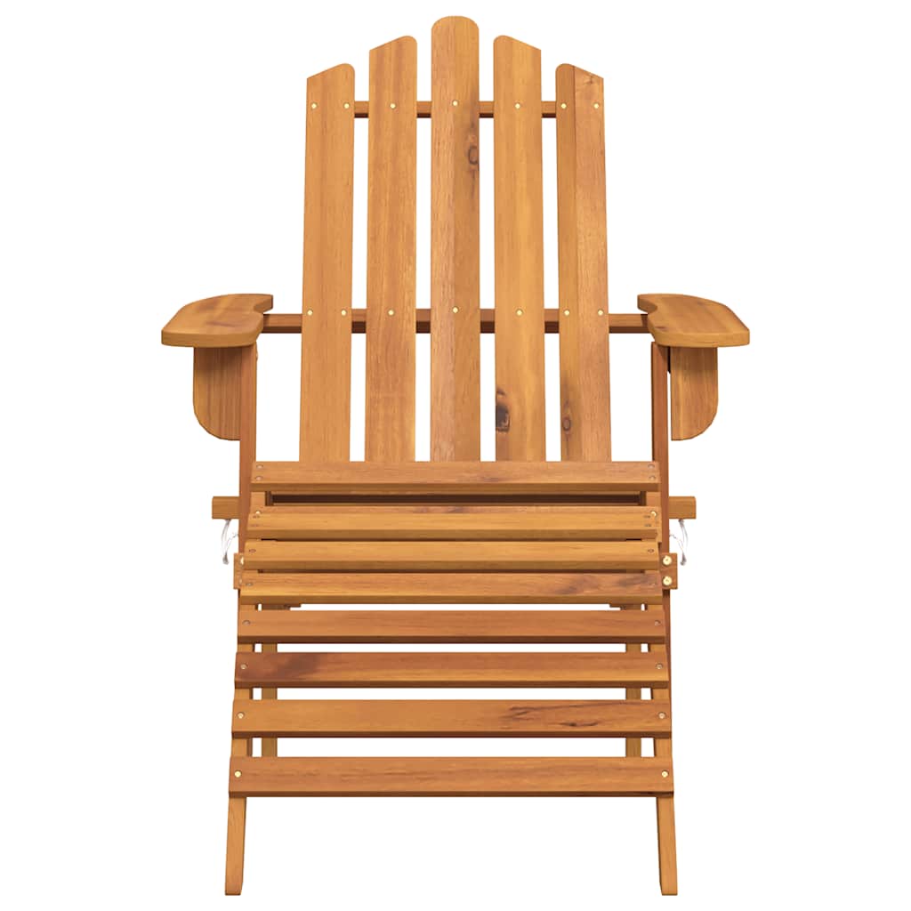 Puutarhan Adirondack tuolit jalkatuilla 2 kpl täysi akasiapuu