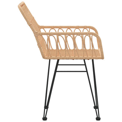 Puutarhatuolit käsinojilla 2 kpl 56x64x80 cm PE rottinki