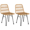 Puutarhatuolit 2 kpl 48x62x84 cm PE rottinki