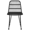Puutarhatuolit 2 kpl musta 48x62x84 cm PE rottinki