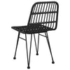 Puutarhatuolit 2 kpl musta 48x62x84 cm PE rottinki
