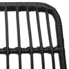 Puutarhatuolit 2 kpl musta 48x62x84 cm PE rottinki