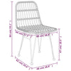 Puutarhatuolit 2 kpl musta 48x62x84 cm PE rottinki