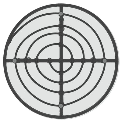 Musta ruokapöytä Odisea Ø50cm (karkaistu lasi ja teräs)