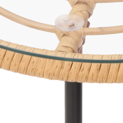 Ruokapöytä Odisea Ø55cm (karkaistu lasi ja teräs)