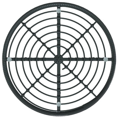 Musta ruokapöytä Odisea Ø80cm (karkaistu lasi ja teräs)