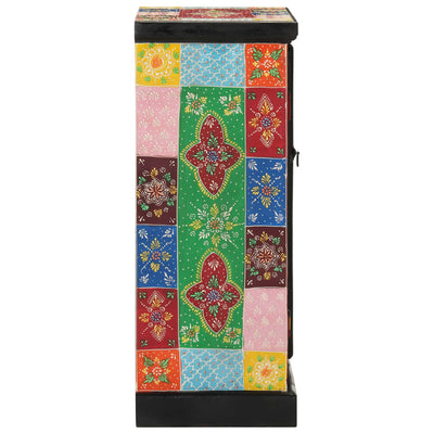 Käsinmaalattu senkki ovilla 53x30x75 cm täysi mangopuu