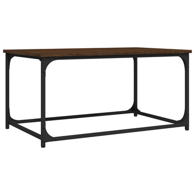 Sohvapöytä ruskea tammi 80x50x40 cm tekninen puu ja rauta