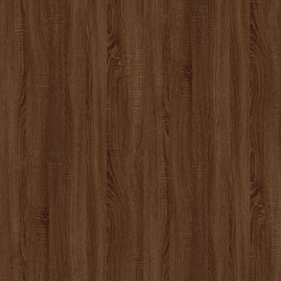 Sohvapöytä ruskea tammi 100x50x45 cm tekninen puu ja rauta