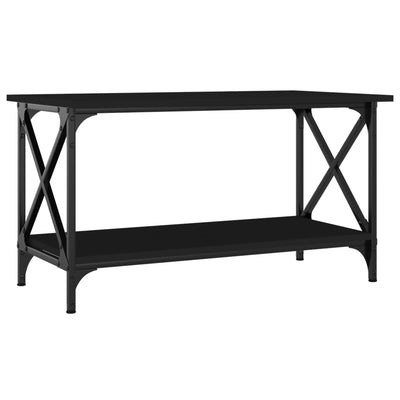 Sohvapöytä musta 80x45x45 cm tekninen puu ja rauta