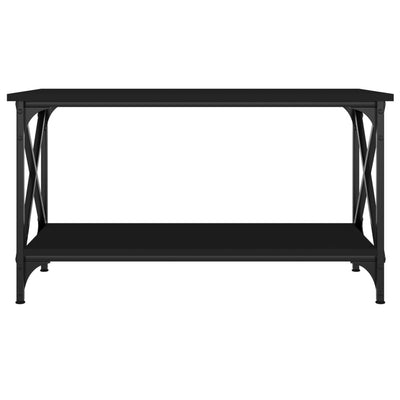 Sohvapöytä musta 80x45x45 cm tekninen puu ja rauta