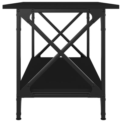 Sohvapöytä musta 80x45x45 cm tekninen puu ja rauta