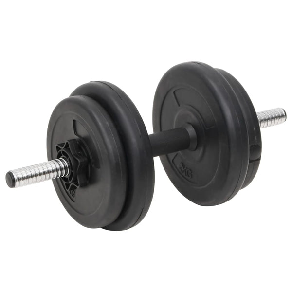 Levyillä varustettu 60 kg painonnostotanko ja käsipainosarja